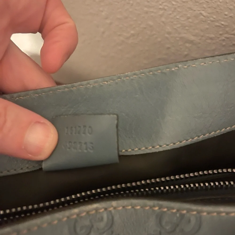 Gucci Guccissima Light Blue Tote Bag